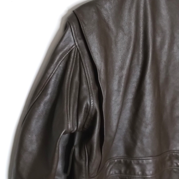 Vintage Startown G-1 Aviator Jacket size 40 brown leather bomber - Picture 11 of 15